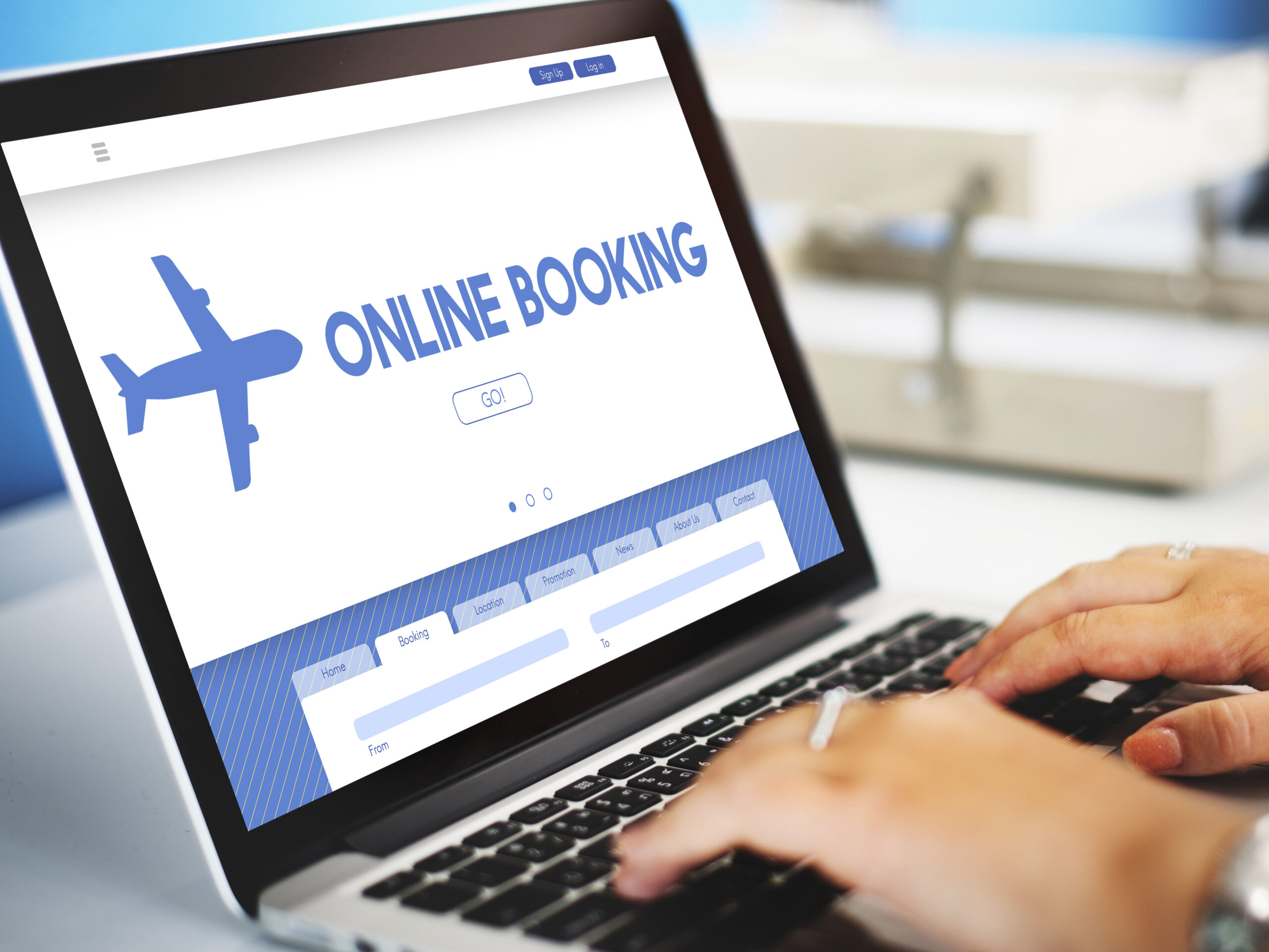 online booking traveling plane flight concept scaled